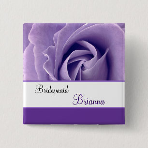 Bóton Quadrado 5.08cm Rosa conhecido feito sob encomenda do roxo da