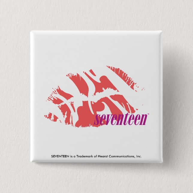 Bóton Quadrado 5.08cm Rosa da zebra (Frente)