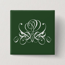 Bóton Quadrado 5.08cm Rosa irlandês