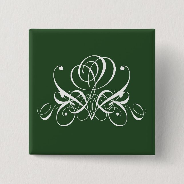 Bóton Quadrado 5.08cm Rosa irlandês (Frente)