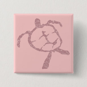 Bóton Quadrado 5.08cm rosa-tartaruga