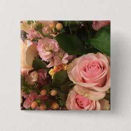 Bóton Quadrado 5.08cm Rosas