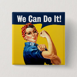 Bóton Quadrado 5.08cm Rosie the Riveter | Button