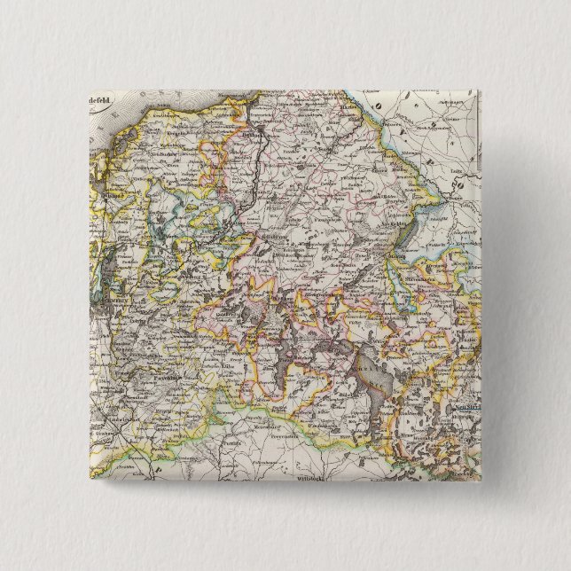 Bóton Quadrado 5.08cm Rostock Alemanha (Frente)