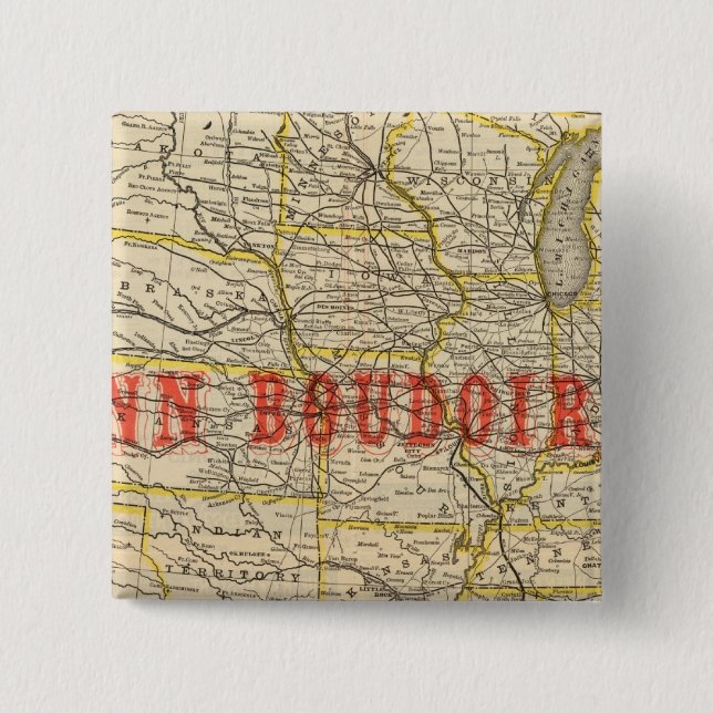 Bóton Quadrado 5.08cm Rota Rainha e Crescente 2 (Frente)