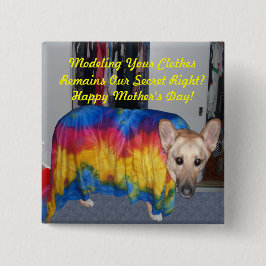 Bóton Quadrado 5.08cm Roupas de modelagem de dias de as mães