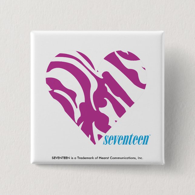 Bóton Quadrado 5.08cm Roxo 2 da zebra (Frente)