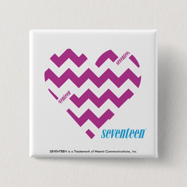 Bóton Quadrado 5.08cm Roxo 2 do ziguezague (Frente)