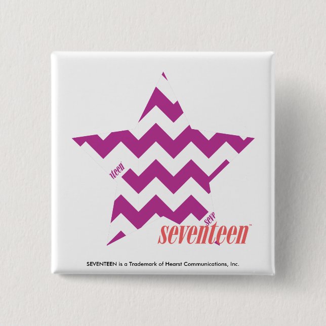 Bóton Quadrado 5.08cm Roxo 4 do ziguezague (Frente)