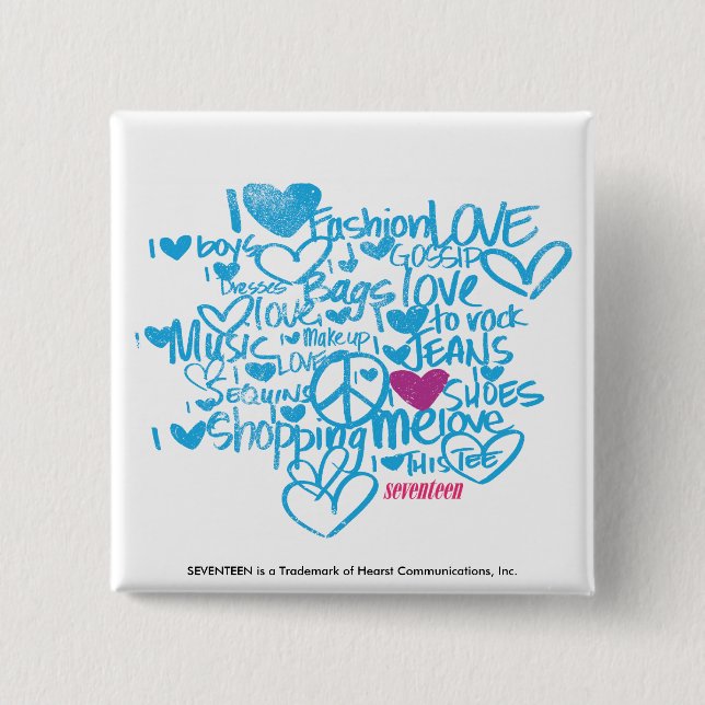 Bóton Quadrado 5.08cm Roxo/Aqua dos grafites (Frente)