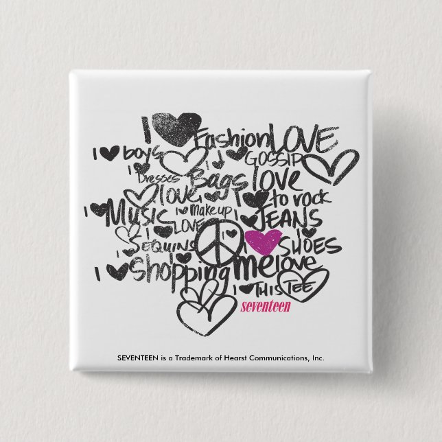 Bóton Quadrado 5.08cm Roxo dos grafites (Frente)