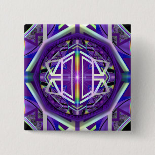 Bóton Quadrado 5.08cm Roxo W3