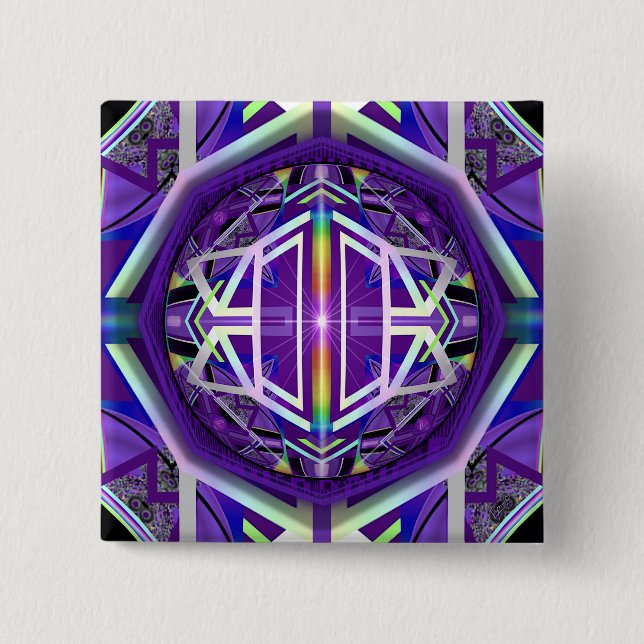Bóton Quadrado 5.08cm Roxo W3 (Frente)