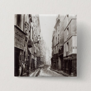 Bóton Quadrado 5.08cm Rua Aumaire, da rua Volta, Paris, 1858-78