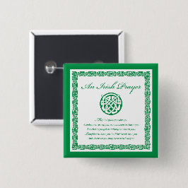 Bóton Quadrado 5.08cm Rua Celta de Oração. Dia de Patrick