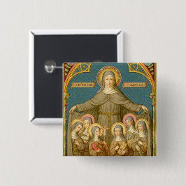 Bóton Quadrado 5.08cm Rua. Clare of Assisi & Nuns (SAU 027)
