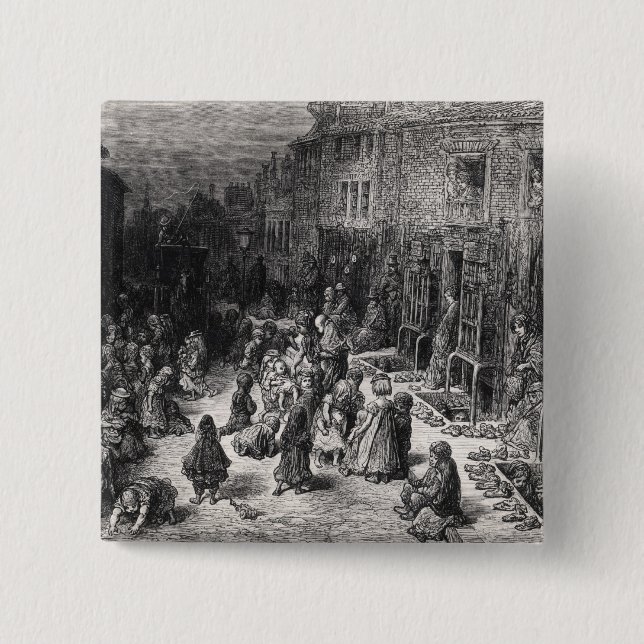 Bóton Quadrado 5.08cm Rua de Dudley, sete seletores (Frente)