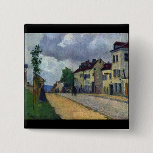 Bóton Quadrado 5.08cm Rua de Gisors por Camille Pissarro