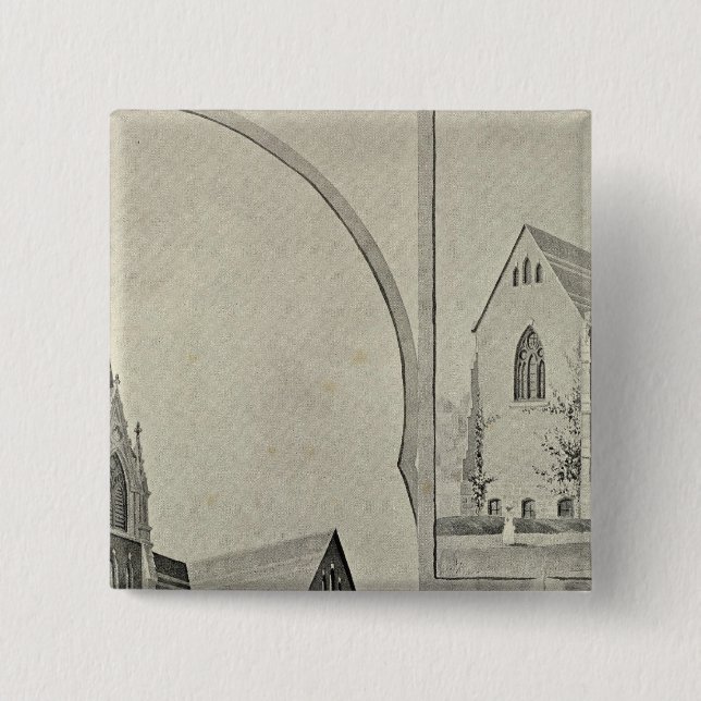 Bóton Quadrado 5.08cm Rua Francisco Igreja, Naugatuck (Frente)