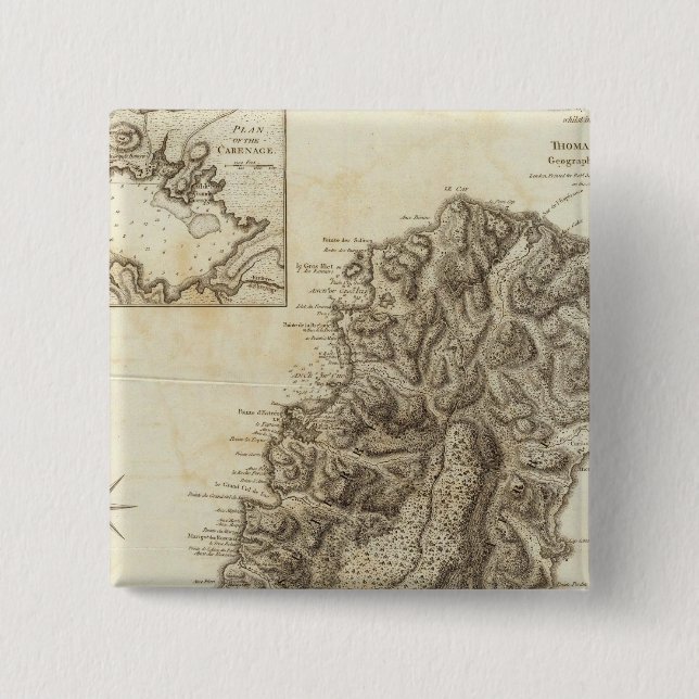 Bóton Quadrado 5.08cm Rua Lúcia (Frente)