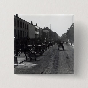 Bóton Quadrado 5.08cm Rua principal de Kensington, Londres