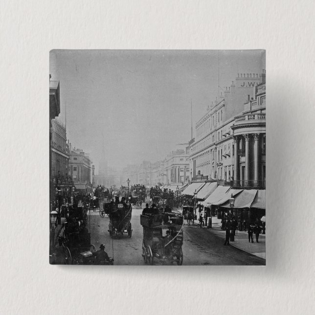 Bóton Quadrado 5.08cm Rua regente, Londres (Frente)