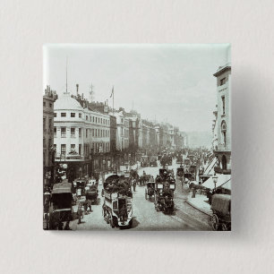 Bóton Quadrado 5.08cm Rua regente, Londres c.1900