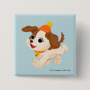 Bóton Quadrado 5.08cm Rua Sésamo Tango de Natal