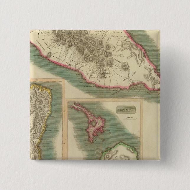 Bóton Quadrado 5.08cm Ruas 2 (Frente)