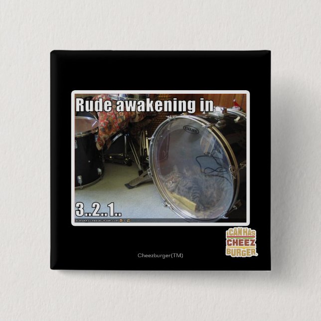 Bóton Quadrado 5.08cm Rude despertando em (Frente)