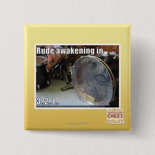 Bóton Quadrado 5.08cm Rude despertando em (Frente)
