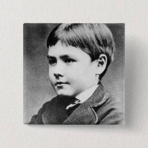 Bóton Quadrado 5.08cm Rudyard Kipling, c.1870