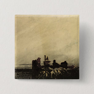 Bóton Quadrado 5.08cm Ruínas feudais
