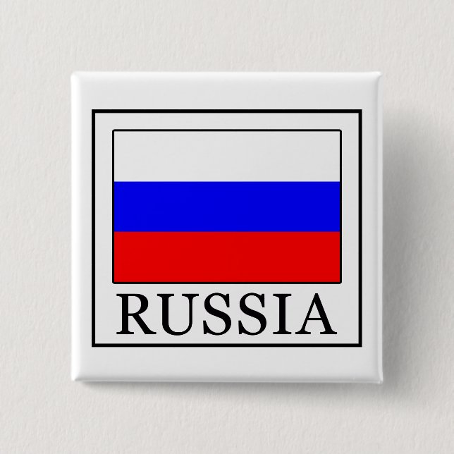Bóton Quadrado 5.08cm Rússia (Frente)