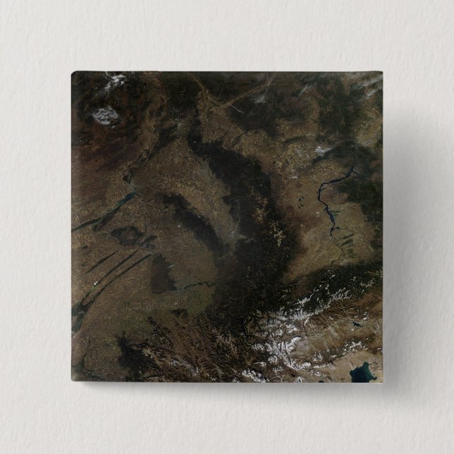 Bóton Quadrado 5.08cm Rússia Central do Sul (Frente)