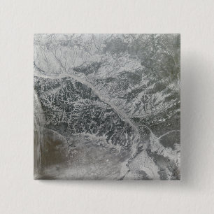Bóton Quadrado 5.08cm Rússia central nevado e obscura que mostra o Ob R