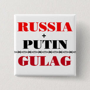 Bóton Quadrado 5.08cm Rússia e Putin