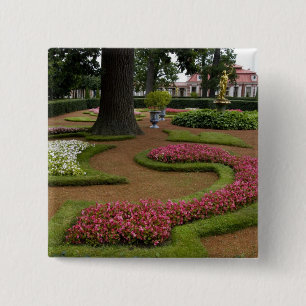 Bóton Quadrado 5.08cm Rússia, Ruas. Petersburgo, Palácio de Peterhof t