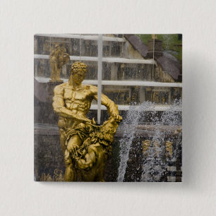 Bóton Quadrado 5.08cm Rússia, Ruas. Petersburgo, Peterhoff (também conhe