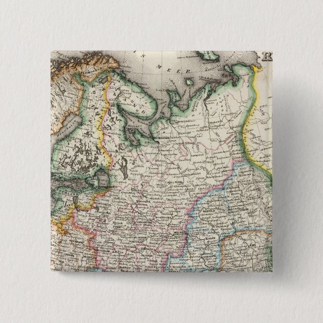 Bóton Quadrado 5.08cm Rússia, Ucrânia (Frente)