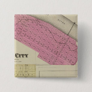 Bóton Quadrado 5.08cm Ryansville, Ford City, Spearville, Kansas