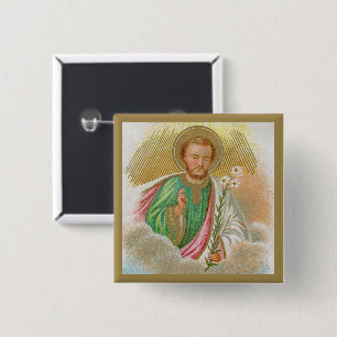 Bóton Quadrado 5.08cm S. José de um ‘Cartão de Peregrinação’ (Detalhe; B