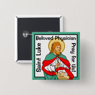 Bóton Quadrado 5.08cm S. Lucas, Médico Amado (RLS 08; Versão Médica)