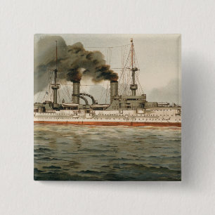 Bóton Quadrado 5.08cm S.M. Kreuzer "Furst Bismarck" de Grosse (H.M.