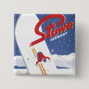 Bóton Quadrado 5.08cm S varrendo - Há sempre poster do Promo da neve