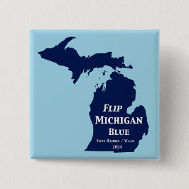 Bóton Quadrado 5.08cm Sacudir Michigan Blue em 2024