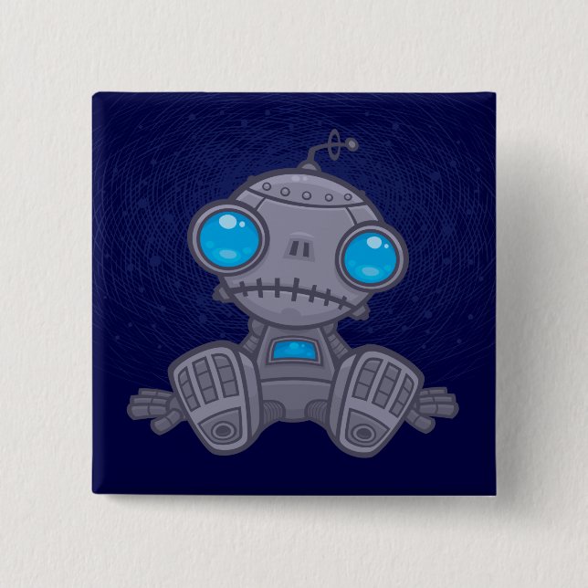 Bóton Quadrado 5.08cm Sad Robot (Frente)