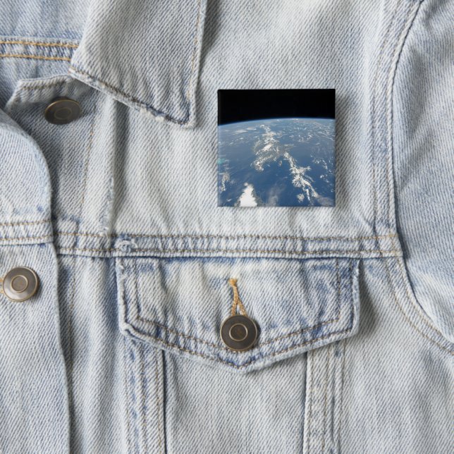 Bóton Quadrado 5.08cm Saharan Dust soprando Westward No Atlântico. (In Situ)