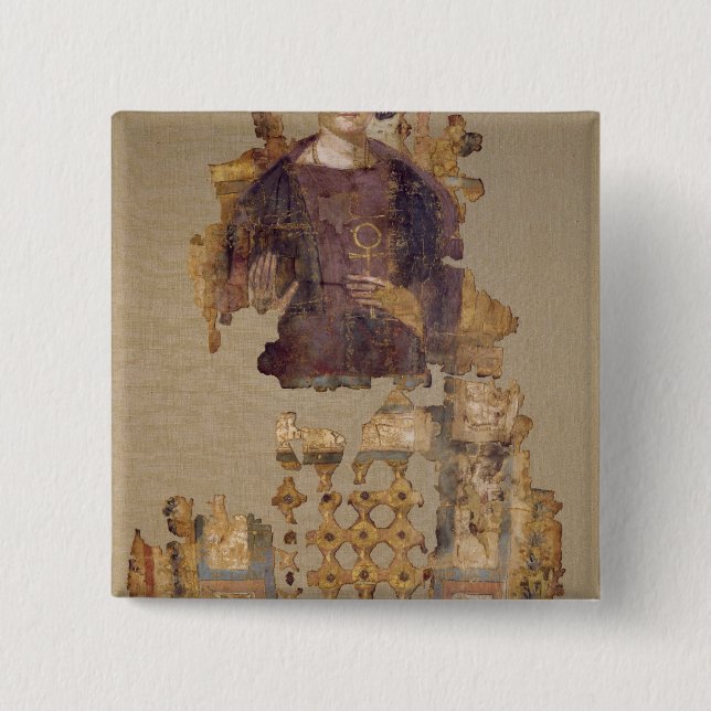 Bóton Quadrado 5.08cm Saia que descreve uma mulher que guardara um ankh (Frente)