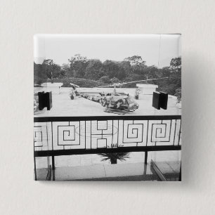 Bóton Quadrado 5.08cm Saigon HCMC Vietnam, Helicóptero Huey